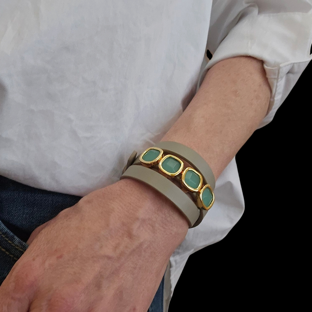 Black Leather Wrap Bracelet - Picture 4 of 4